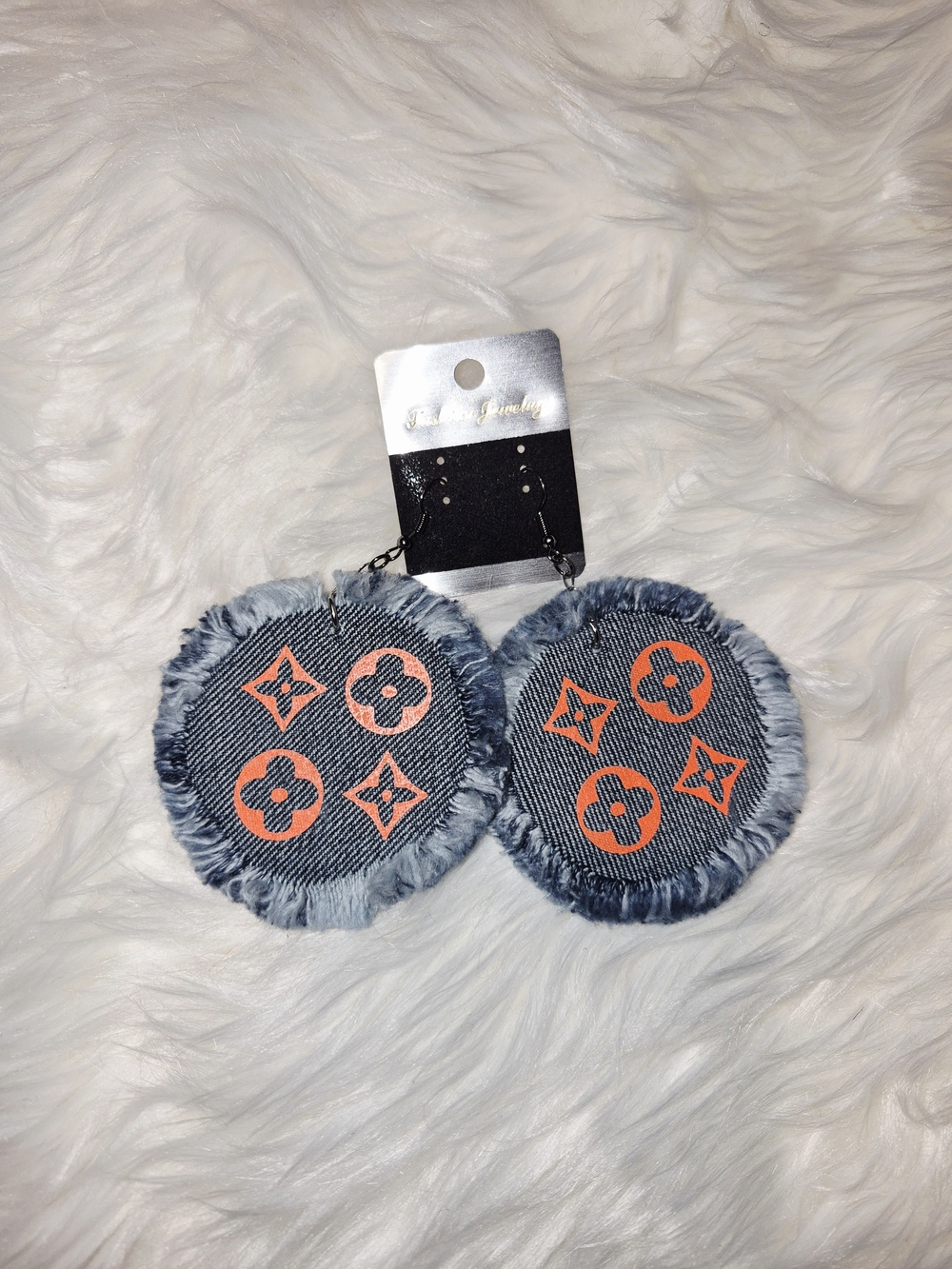 Denim Earrings
